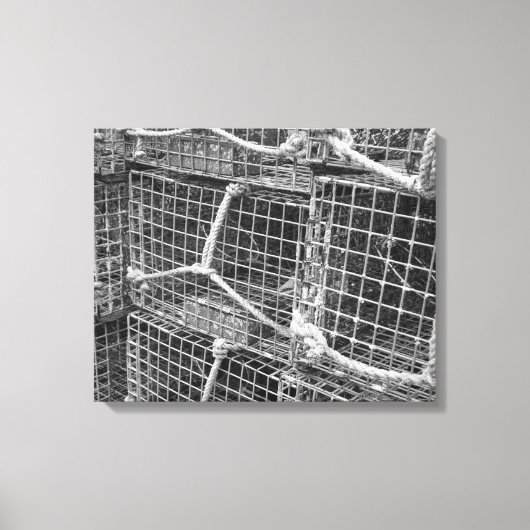 Lobster Trap Stack Canvas Afdruk (Voorkant)