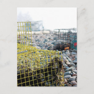 Lobster Traps on Rocky Beach Briefkaart