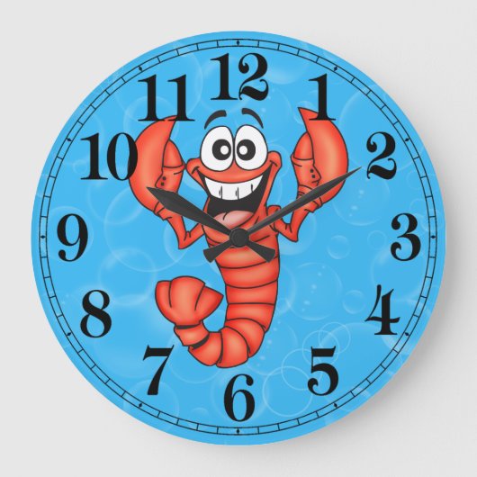 Lobster Wall Clock Grote Klok (Voorkant)