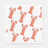 Lobster Watercolor Pattern Wedding Servet (Voorkant)