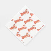 Lobster Watercolor Pattern Wedding Servet (Hoek)