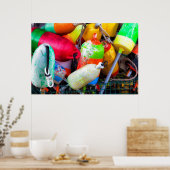 Lobsterboeien aan de Bass Harbour Poster (Keuken)