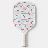 Lobstergolf patroon monogram pickleball paddle (Voorkant)