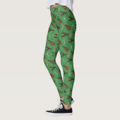 Lobsters en Vist boeien met een groene kerst Leggings (Links)