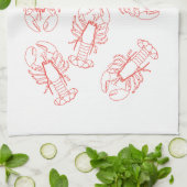 Lobsters Galore Tea Towel Theedoek (Gevouwen)