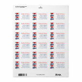 Lobsters krabben patriottic Large Address Label (Full Sheet)