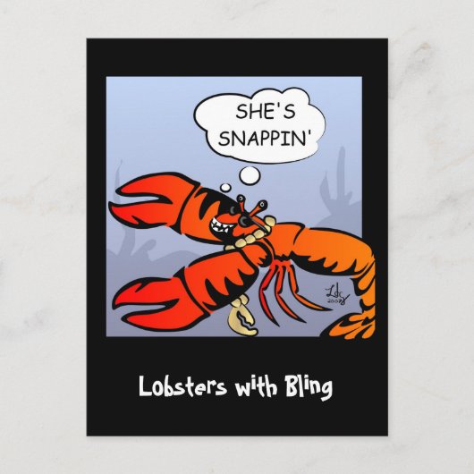 Lobsters met Briefkaart van bling (Voorkant)