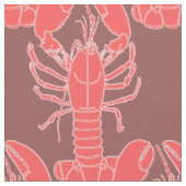 Lobsters op Mauve Patterned Craft Stof (Close Up)