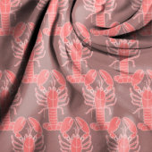 Lobsters op Mauve Patterned Craft Stof