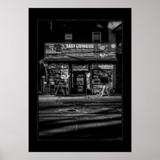 Local Everything Store nr. 3 met rand Poster (Voorkant)