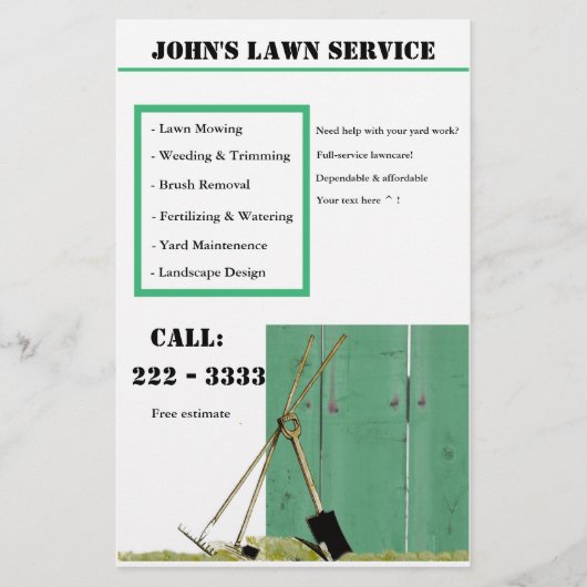 Local Lawn Service Flyer (Voorkant)