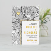 Localisateur d'amour de Boston | Thème carte de la (Debout devant)