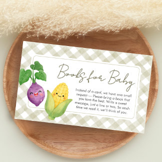 Locally Grown Baby Shower Books for Baby Informatiekaartje