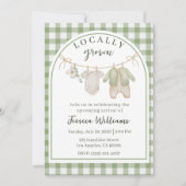Locally Grown Baby Shower Invitation Green Theme (Devant)
