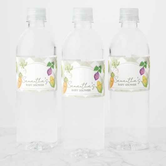 Locally Grown Baby Shower Waterfles Etiket (Flessen)