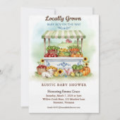 Locally Grown Market Boy Baby Shower Invitation (Devant)