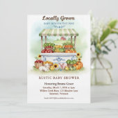 Locally Grown Market Boy Baby Shower Invitation (Debout devant)