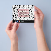 Locatie Locatie Locatie Vastgoedkaart Flyer (Hand)