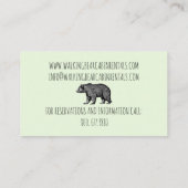 Location de cabines Cartes de visite (Dos)