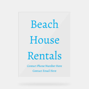 Location de maison de plage Typographie personnali