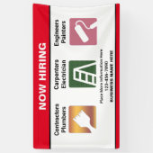 Location de nom commercial signature bannière pers (Vertical)