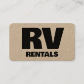 Location de RV Carte de visite QR personnalisé (Devant)