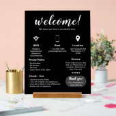 Location de vacances moderne Affiche de bienvenue (Mariage)