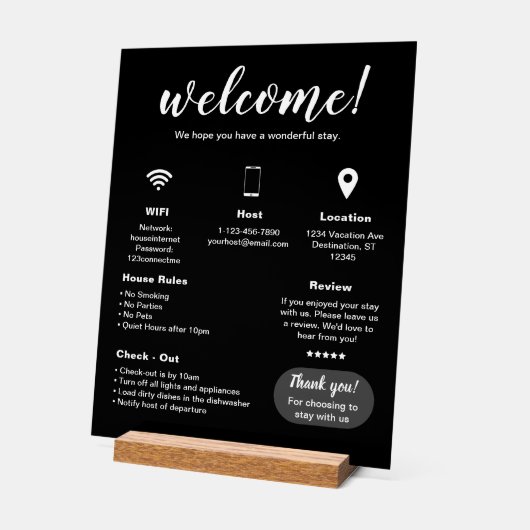 Location de vacances moderne Affiche de bienvenue (Angle)