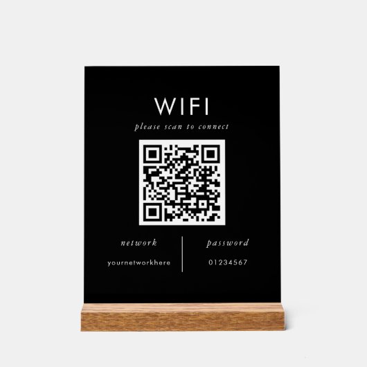 Location de Wifi | Plaque Wifi avec code QR (Recto)