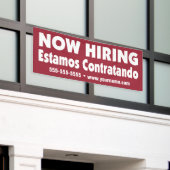 Location / Estamos Contratando Bannière espagnole (Bâtiment extérieur)