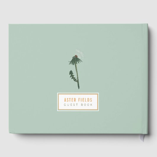 Location Livre d'invité Dandelion Orange Floral (Verso)