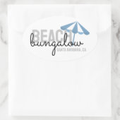 Location Parapluie de plage - Autocollant ovale (Sac)