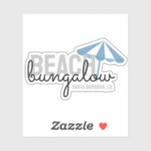 Location Parapluie Plage - Sticker Vinyl (Feuille)