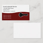 Locaux Locksmith Cartes de visite modernes (Devant / Derrière)