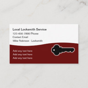 Locaux Locksmith Cartes de visite modernes