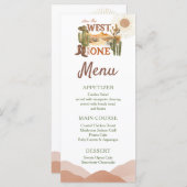 L'Occident Était Un Anniversaire Menu Cowboy (Devant / Derrière)