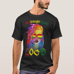 Loc'd Afro Melanin Queen Art juni T-shirt