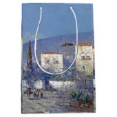 L'océan d'île de Capri Italie fleurit le sac bleu (Devant)