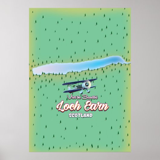 Loch Earnmap Scotland map Poster (Voorkant)