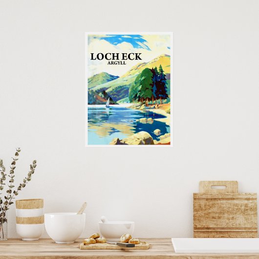 Loch Eck panorama, Argyll, Schotland, Poster (Keuken)