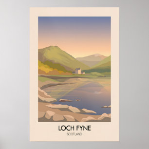 Loch Fyne Écosse Affiche de voyage