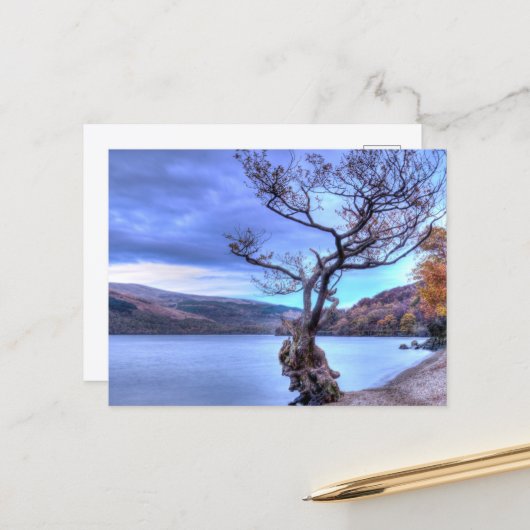 Loch Lomond, Schotland Briefkaart (Voorkant / Achterkant in situ)