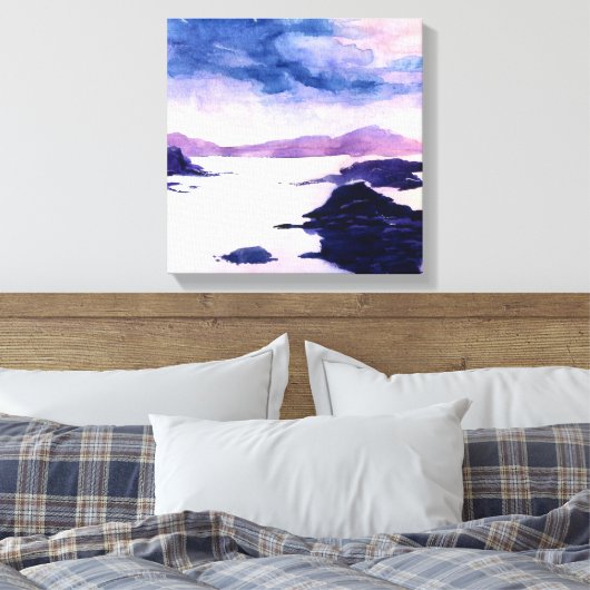 Loch Lomond Schots aquarel Canvas (Insitu (Slaapkamer))