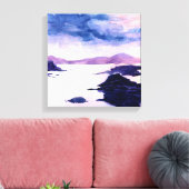 Loch Lomond Schots aquarel Canvas Afdruk (Insitu (Woonkamer))