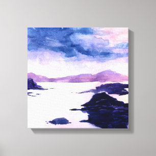 Loch Lomond Scottish Waterverf Canvas Afdruk