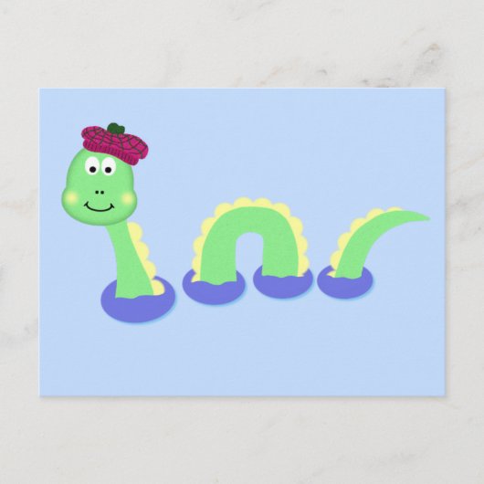 Loch Ness Monster Briefkaart (Voorkant)