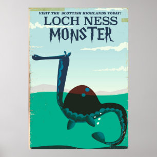 Loch Ness Monster grappige reisposter Poster