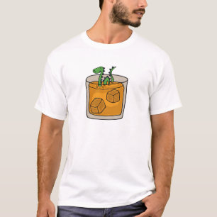 Loch Ness Monster in Scotch Whiskey Glass T-shirt