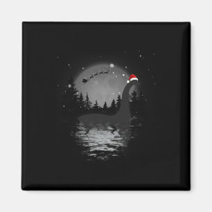 Loch Ness Monster Kerst Volle Maan Nessie Xmas Magneet