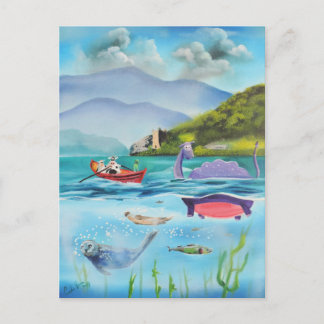 Loch Ness monster onderwater G BRUCE Briefkaart
